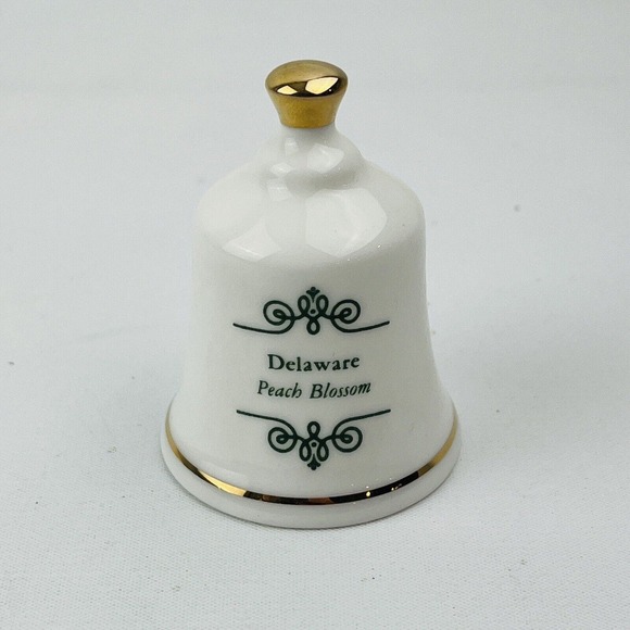 Danbury Mint Delaware Peach Blossom Official State Flower Bell‎ Collection - Picture 2 of 5